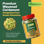 Premium Wayanad Green Cardamom 100g (7-8mm Bold Elaichi Pods) | Farm Fresh Kerala Spice wayanSpices