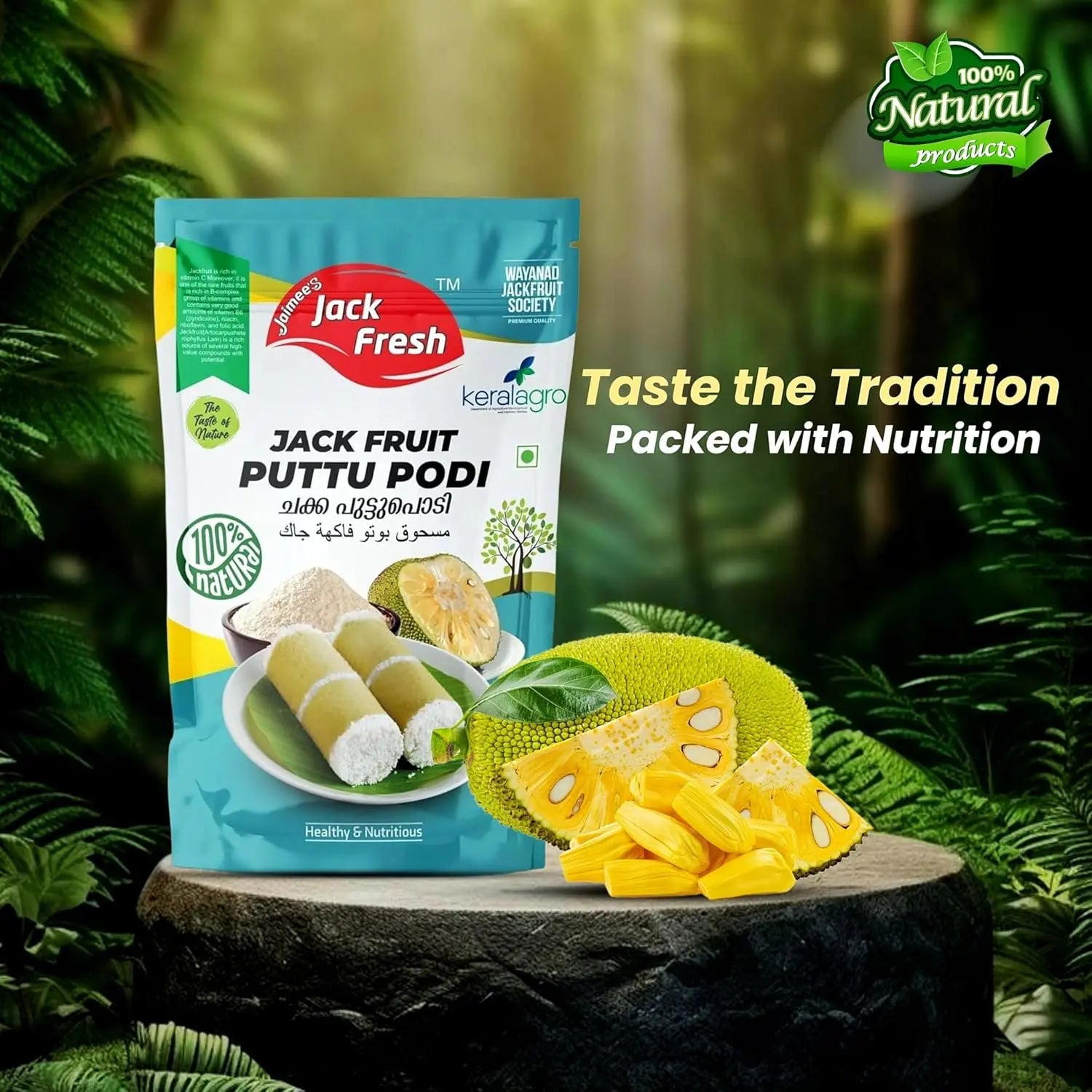 Jaimee's Jack Fresh Jackfruit Puttu Podi 400g – 100% Natural Healthy & Nutritious Puttu Mix Jaimee's Jack Fresh