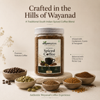 Wayanspices Wayanad Spiced Coffee 250g | Premium Coffee with Cardamom, Cumin, Fenugreek & Chicory | Authentic Kerala Spiced Coffee
