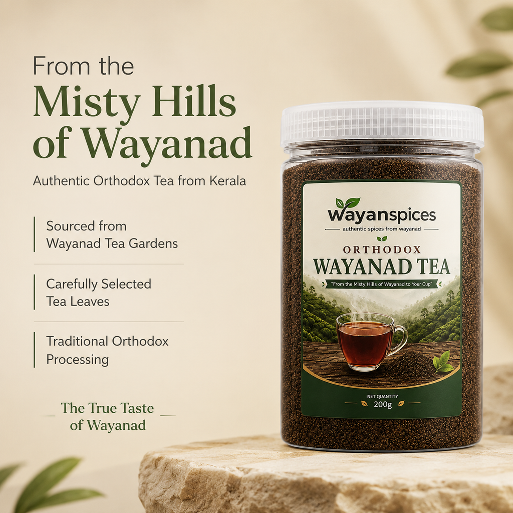 Premium Orthodox Wayanad Tea 200g | 100% Pure Black Tea Granules from Wayanad | Rich Aroma & Authentic Taste