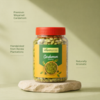 Wayanad Green Cardamom 100g — Bold 8mm Elaichi Pods | No Artificial Colour