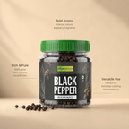 Wayanad Bold Whole Black Pepper 200g – Single Origin Kali Mirch, Fresh & Aromatic Natural Spice