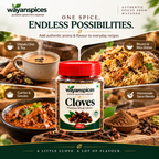 WAYANSPICES Premium Whole Cloves 100g | Aromatic Laung (Grambu) | Whole Clove Spice for Cooking, Biryani, Masala Chai & Indian Recipes  Copy Title