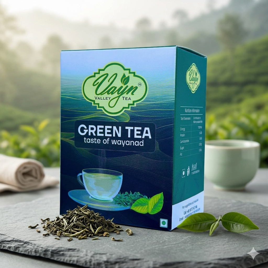 Green Tea 100g – Premium Wayanad Green Tea Leaves | Refreshing Natural Healthy Tea