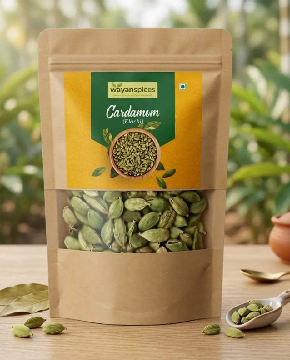 Wayanad Green Cardamom (Elaichi) Premium Quality – Fresh Kerala Spices, Strong Aroma, Natural wayan spices