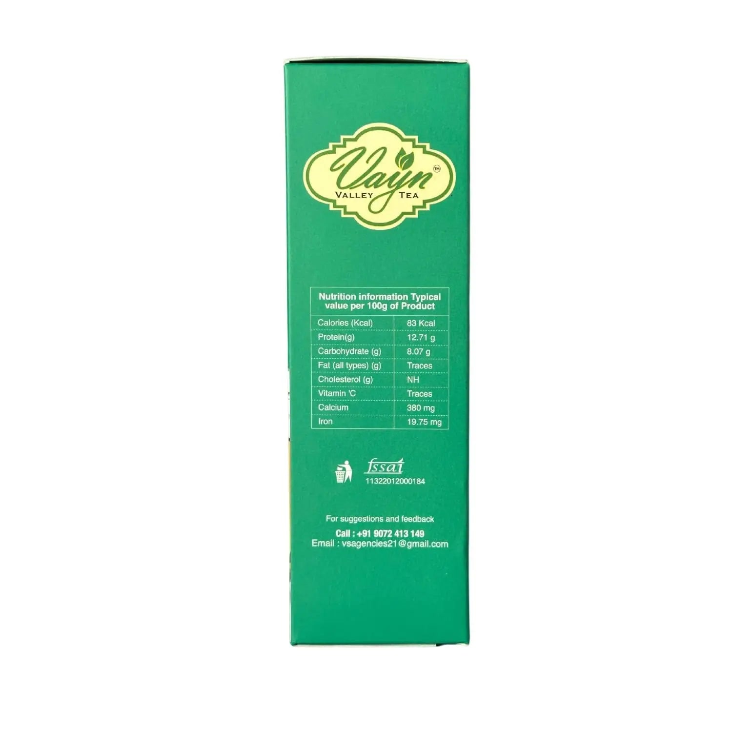 Wayanad Mint Flavoured Chai Tea 200g – Natural Mint Tea, Refreshing Kerala Chai