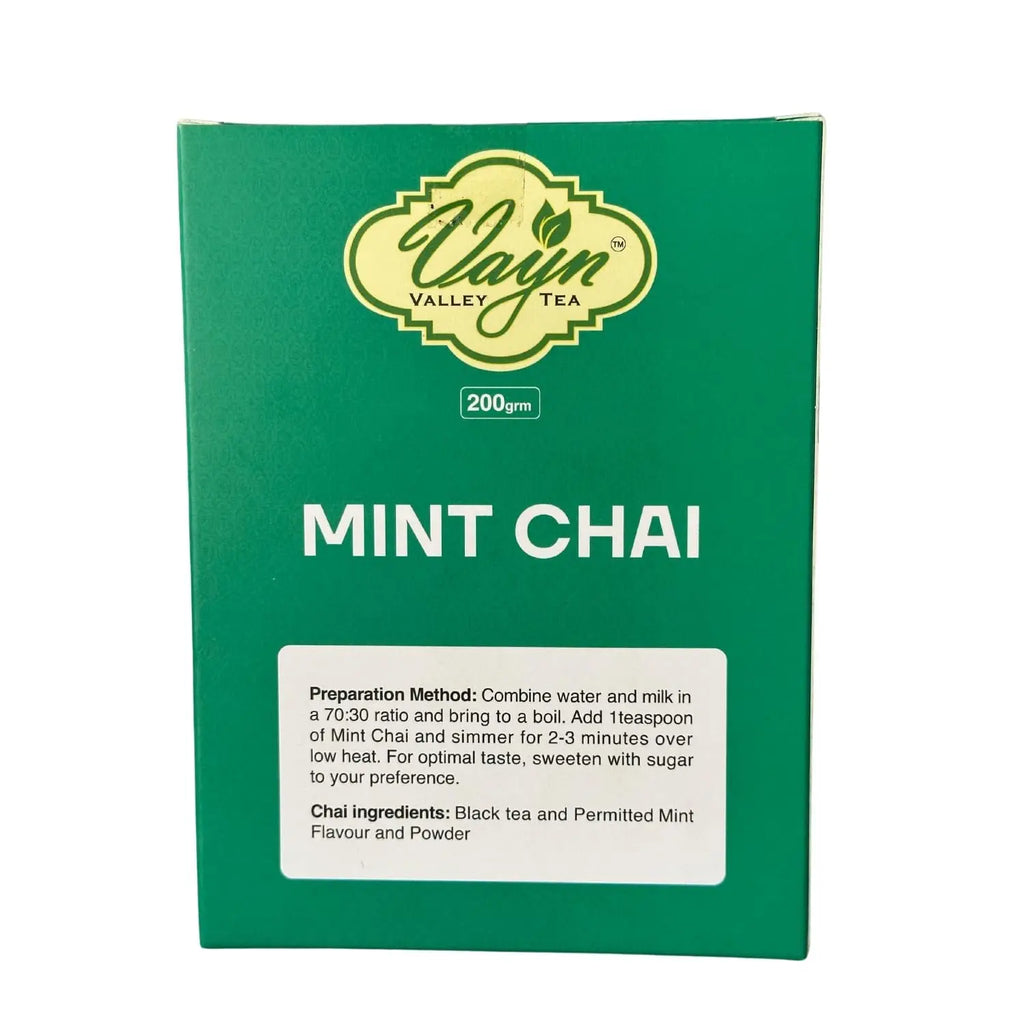 Wayanad Mint Flavoured Chai Tea 200g – Natural Mint Tea, Refreshing Kerala Chai Vayn