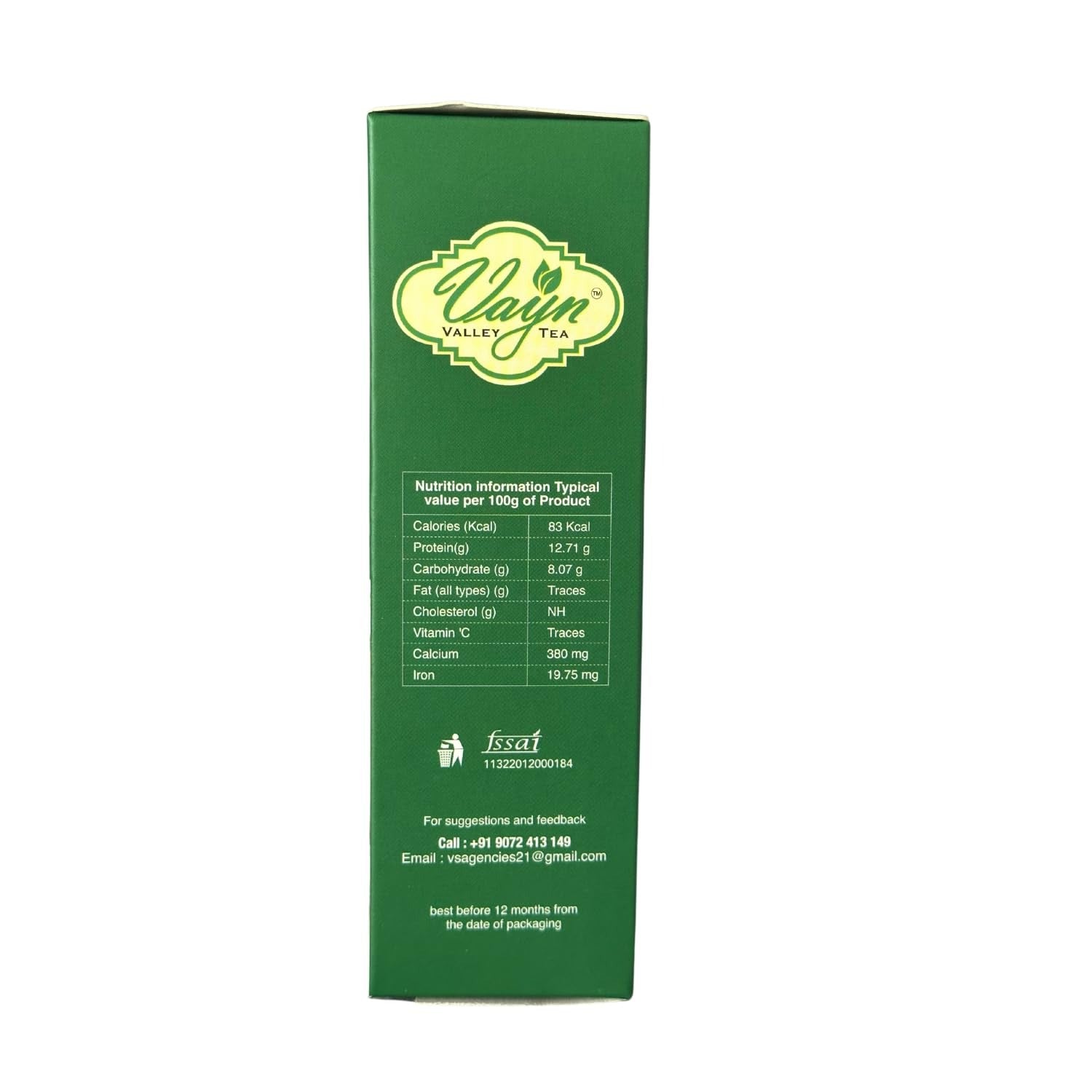 Wayanad Cardamom Flavoured Chai Tea 200g – Elaichi Tea, Natural Aromatic Kerala Chai