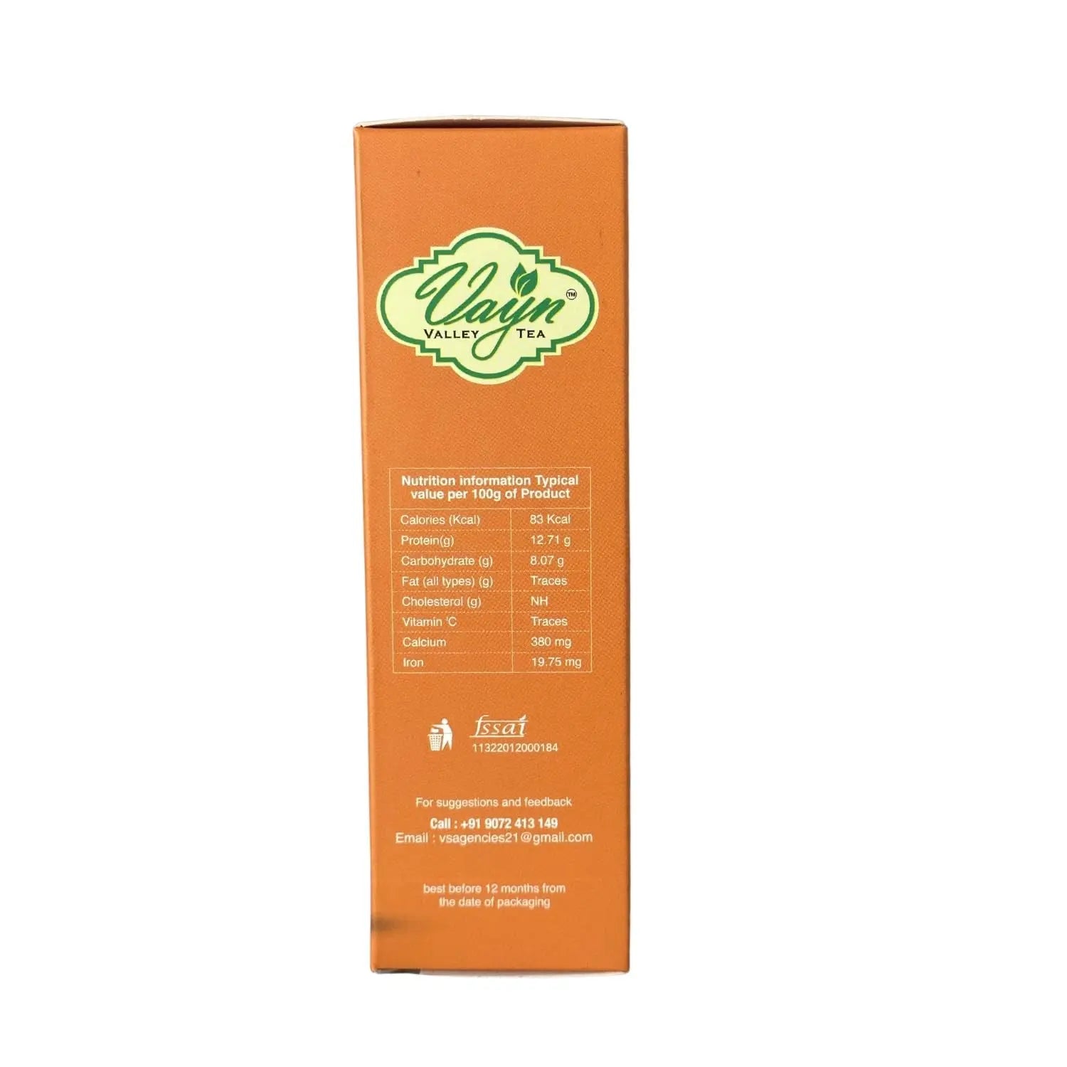 Wayanad Ginger Flavoured Chai Tea 200g – Natural Adrak Tea, Strong & Refreshing Kerala Chai