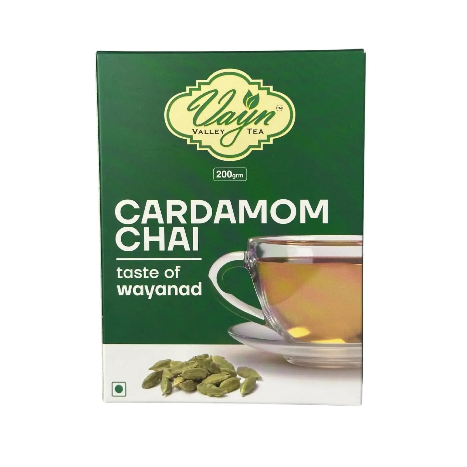 Wayanad Cardamom Flavoured Chai Tea 200g – Elaichi Tea, Natural Aromatic Kerala Chai Vayn