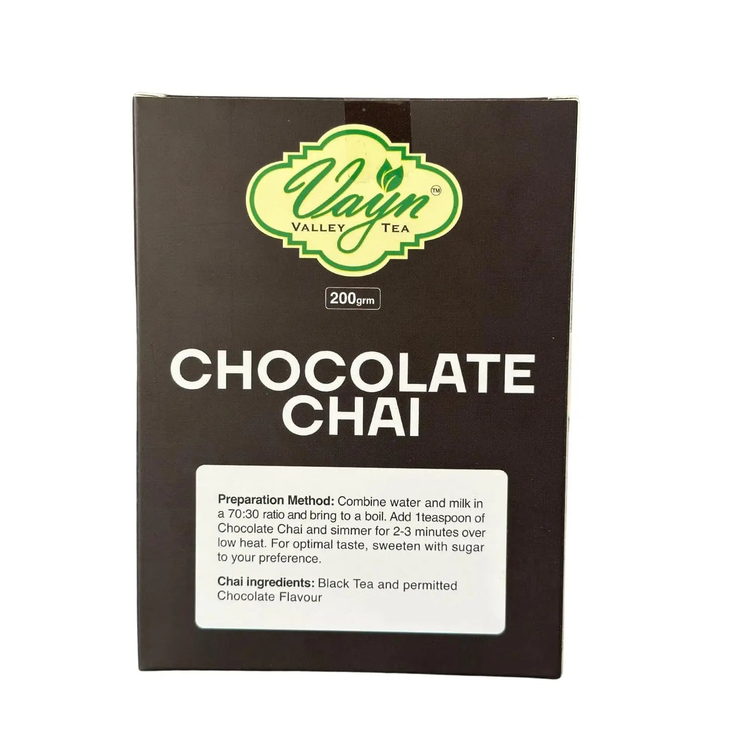 Wayanad Chocolate Flavoured Chai Tea 200g – Natural Chocolate Tea, Rich & Aromatic Kerala Chai Vayn