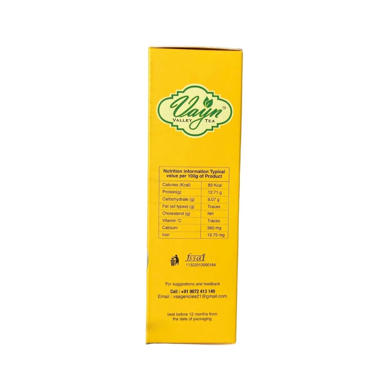 Wayanad Orange Flavoured Chai Tea 200g – Natural Flavoured Tea, Aromatic Kerala Chai