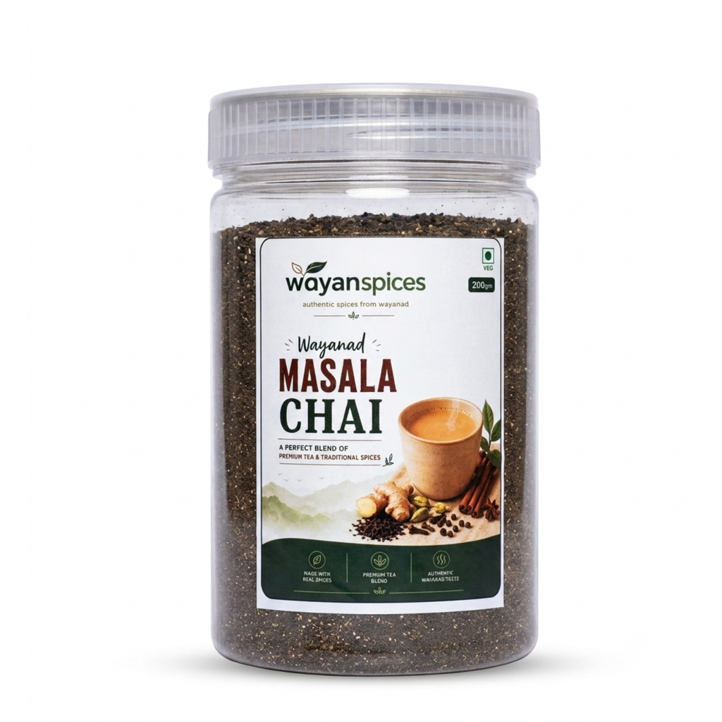 Wayanspices Wayanad Masala Chai 200g | Premium Black Tea with Ginger, Cardamom & Traditional Indian Spices